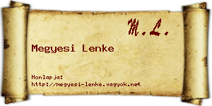 Megyesi Lenke névjegykártya